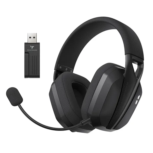 벤트론스 무선 게이밍 헤드셋 2.4G C타입 7.1가상채널 PC PS 게임 블루투스, 블랙, CT780 LITE