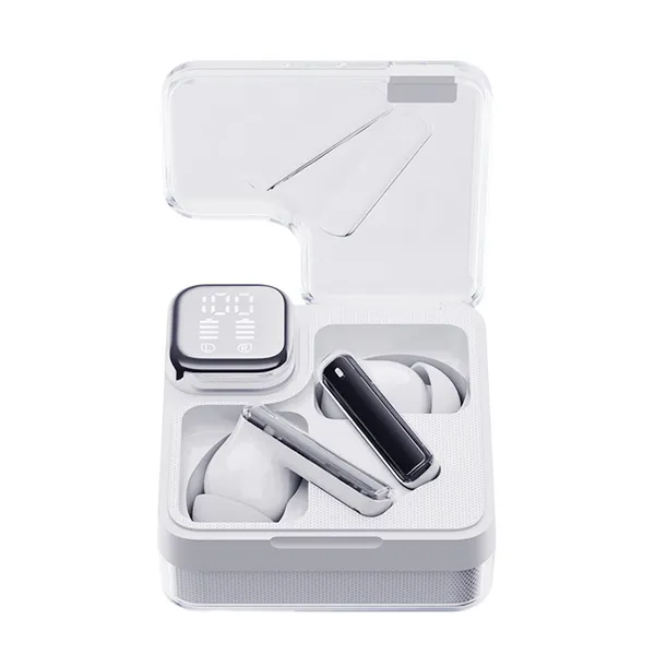 QCY T31 멜로버즈 네오 LED디스플레이 블루투스 이어폰, 화이트, 7시간, 방수가능, QCY-T31 MeloBuds Neo, 화이트