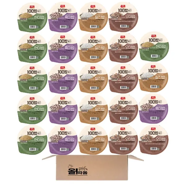 동원 양반 100밥 130g 4종기획세트(찰진밥6+오미밥6+현미밥6+흑미밥6), 130g, 24개