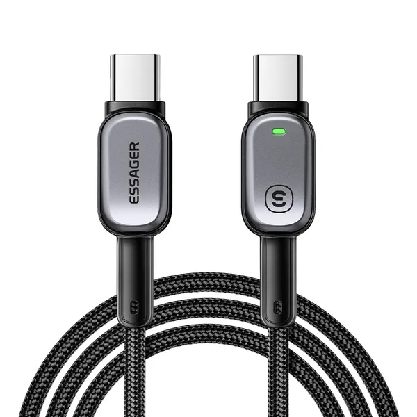 ESSAGER 60W 3A C-C타입 고속 충전 케이블 2m 회색