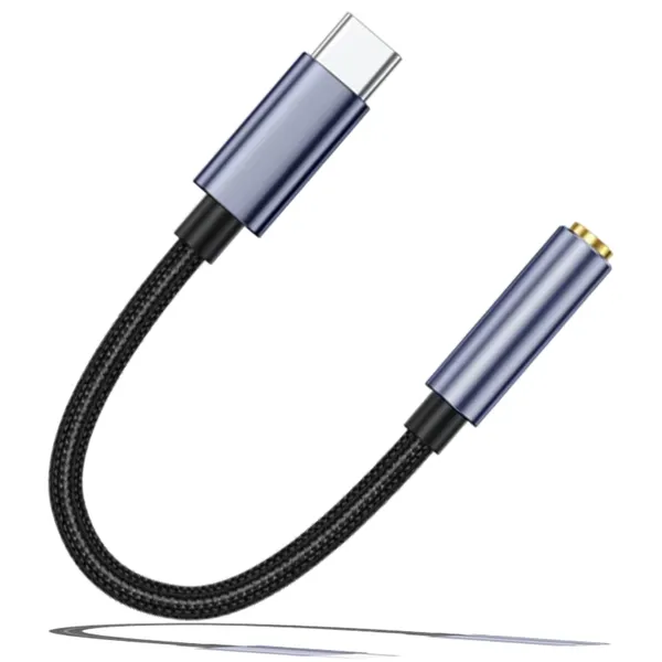 휴대폰 갤럭시 3.5mm C타입 이어폰 변환젠더 케이블 CU-35, 1개, (C타입) 이어폰 젠더 케이블(네이비)CU-35
