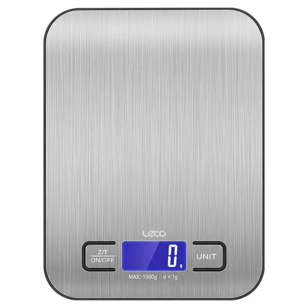 레토 가정용 주방 정밀 계량 전자저울, 1kg, 실버, LKS-S03