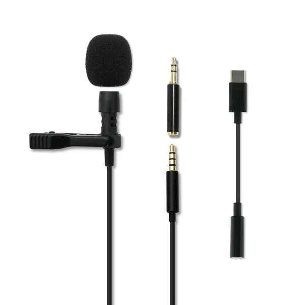 디보이스 MD-100A4 다용도 3.5mm 1.5M 다이나믹 핀마이크 회의 강의 유튜브, 블랙, MD-100A4