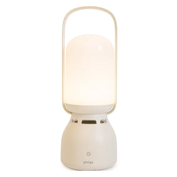 PLEIGO 캠핑 나이트램프 무드등 TWS 블루투스 스피커, BS82, 화이트