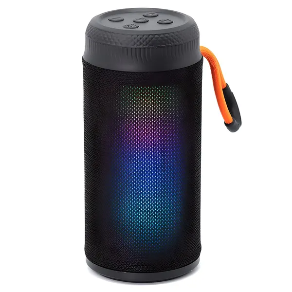 PLEIGO LED 패브릭 블루투스 스피커, BS15, 블랙
